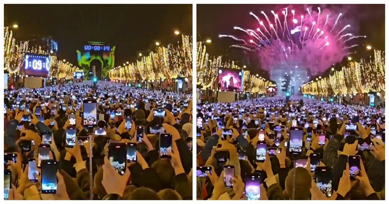 Snimak s dočeka Nove godine u Parizu najbolji pokazatelj modernih vremena