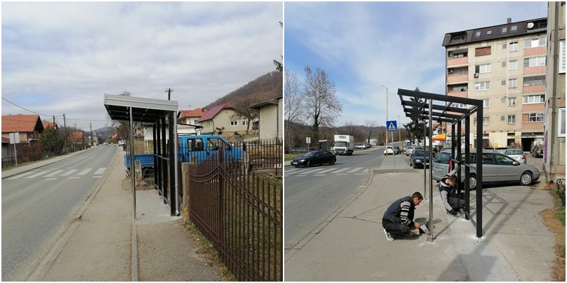 Tuzla: Nastavlja se ugradnja nadstrešnica na autobuskim stajalištima u gradu