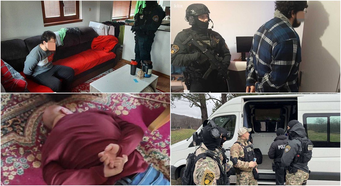 Fotografije hapšenja tri muškarca iz Hadžića zbog sumnje na povezanost s nestankom Danke (2) iz Srbije