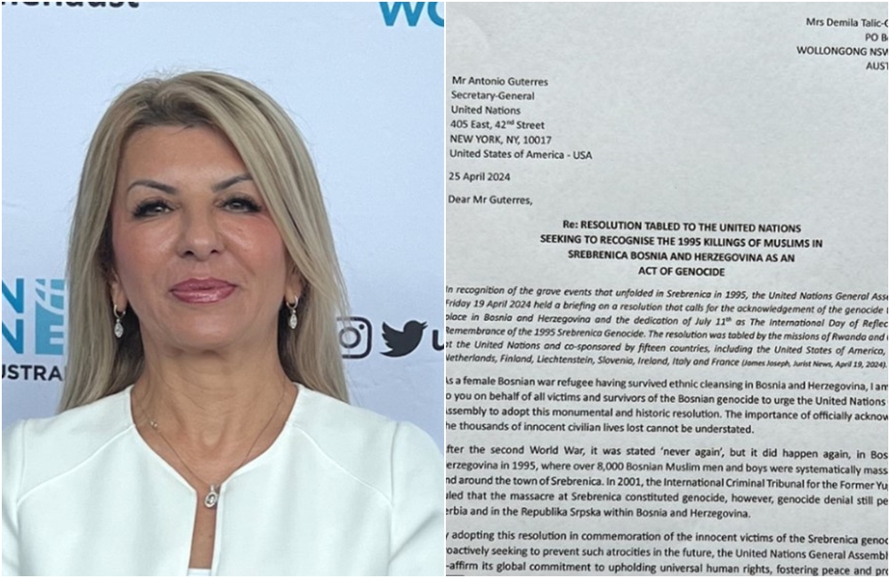 Đemila Talić Gabriel uputila pisma za usvajanje Rezolucije o Srebrenici zvaničnicima Australije
