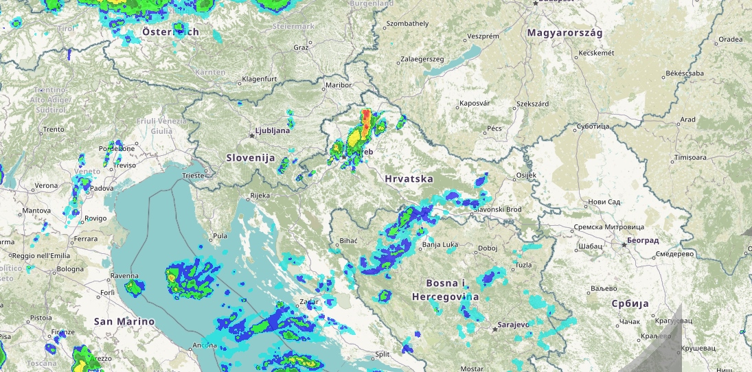 Pratite uživo kretanje padavina koje se očekuju u BiH