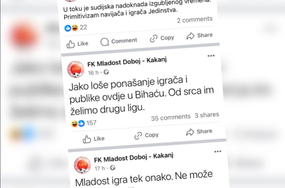 Neviđeno u bh. fudbalu: Mladost javno poželjela ispadanje Jedinstvu