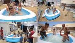 Radost djece Gaze: Igra u bazenu da bi nakratko zaboravili ratne strahote