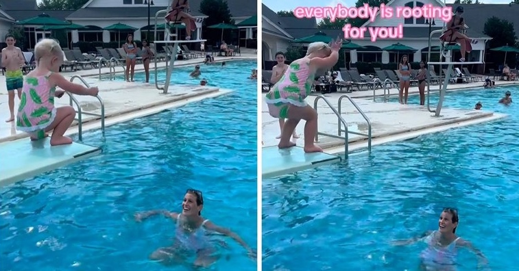 Mala ali hrabra: Prvi skok u bazen djevojčice od jedne i pol godine oduševio ljude
