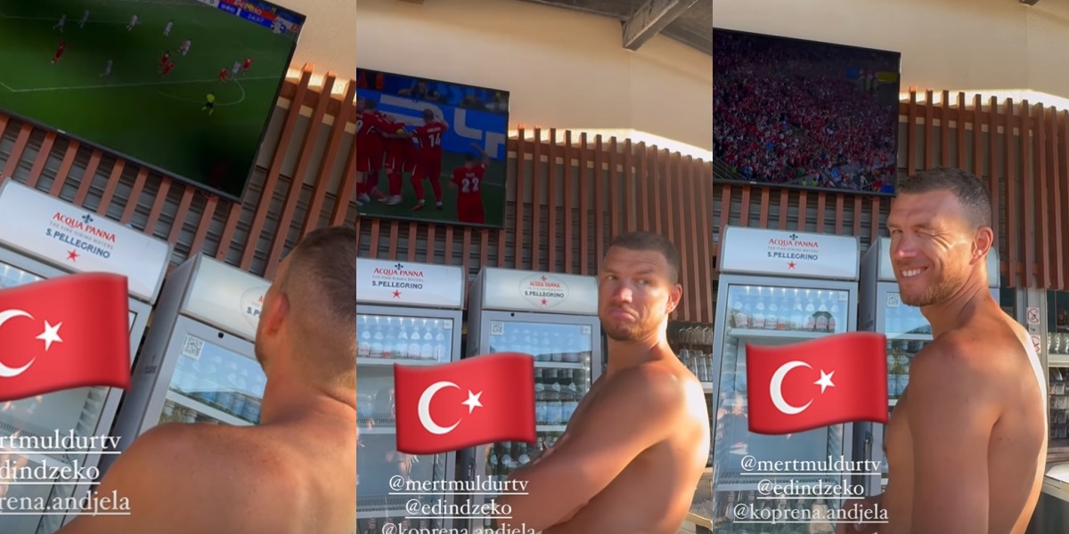 Džeko snimljen kako gleda meč Turska – Gruzija, imao je zanimljivu reakciju kod gola saigrača