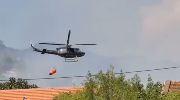 Požar na dalekovodu na granici BiH, potrebno angažovanje helikopterske jedinice