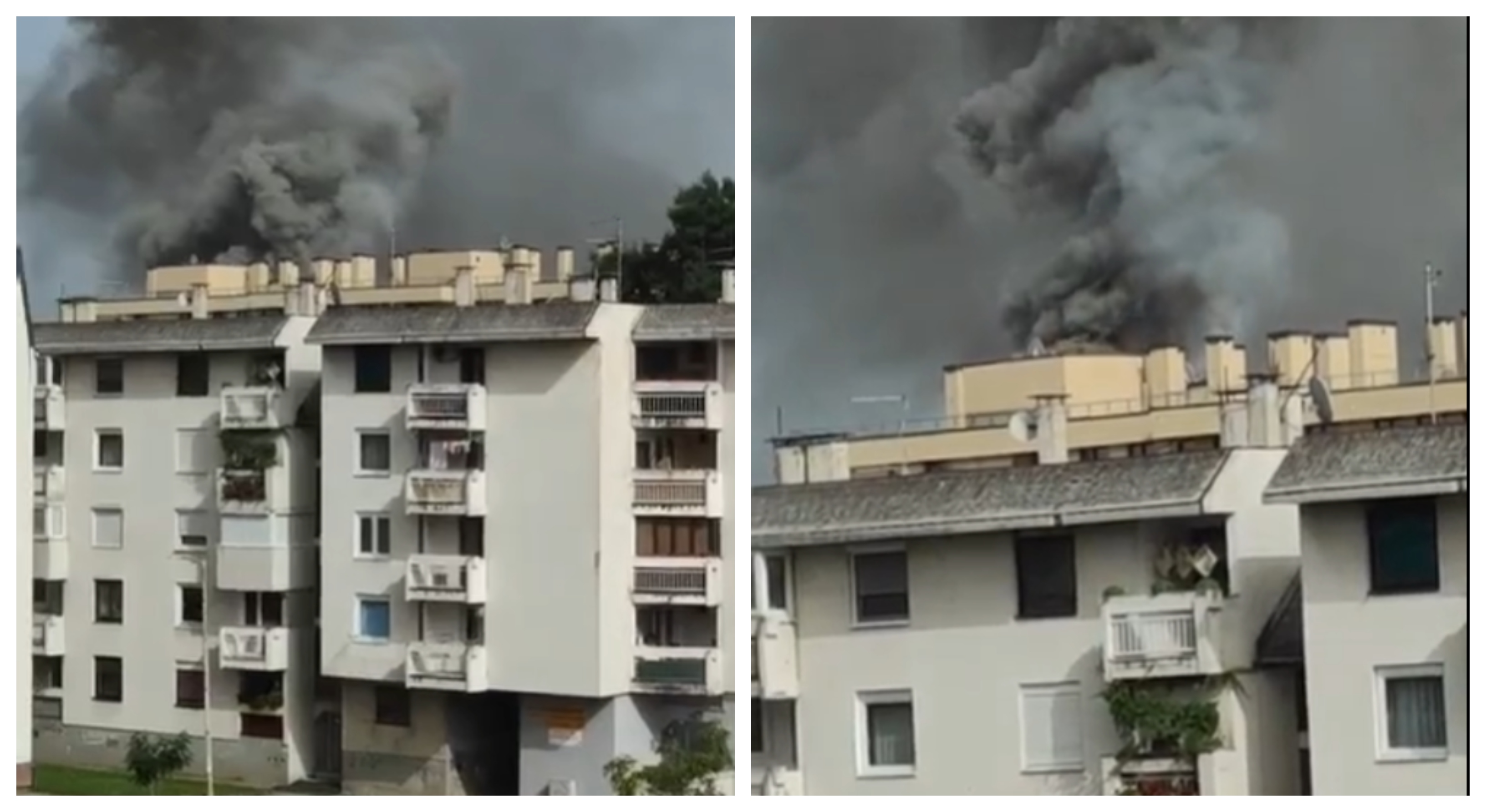 Veliki požar na Ilidži, gori stambena zgrada