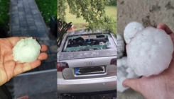 Krupan grad pričinio materijalnu štetu na vozilima: Nevrijeme se širi cijelom BiH