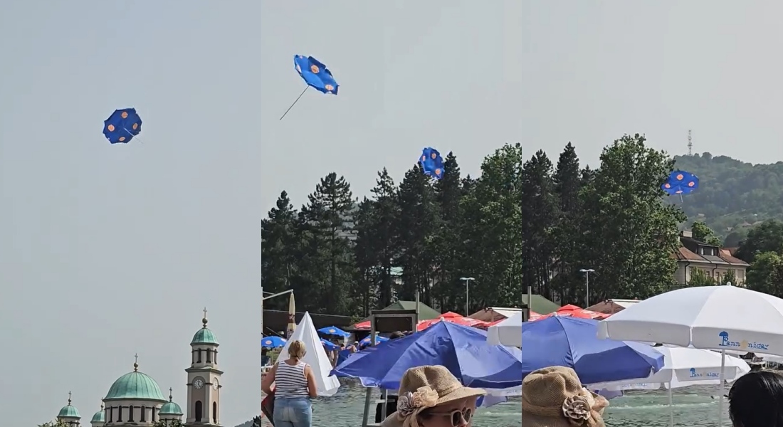 Nesvakidašnji prizor na Panonskim jezerima: Pijavica nosila suncobrane