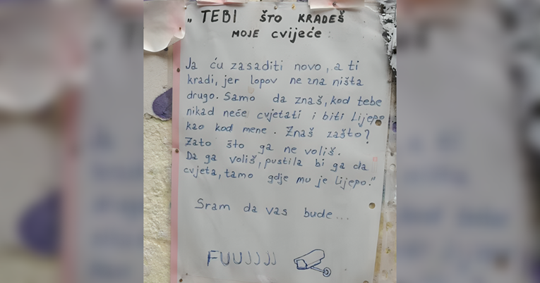 Žena u Sarajevu uputila poruku kradljivcu cvijeća: "Ja ću zasaditi novo, a ti kradi..."