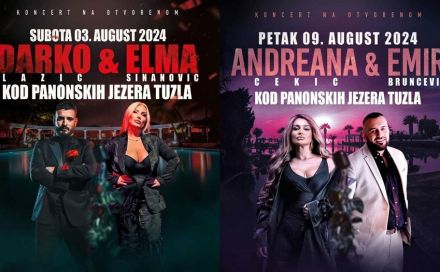 August u Tuzli: Dva velika koncerta u blizini Panonskih jezera