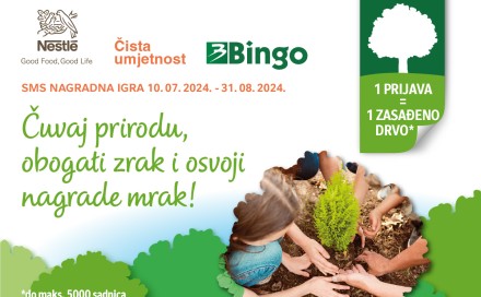 Nestlé i Bingo pokrenuli nagradnu igru: Svaka prijava rezultirat će sadnjom jednog drveta