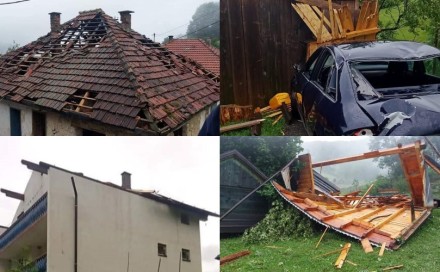 Ogromna materijalna šteta: Kuće u selima pored Travnika ostale bez krovova