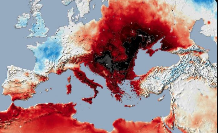 Objavljena mapa koja pokazuje koji su dijelovi zahvaćeni visokim temperaturama