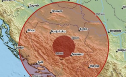 Zemljotres u BiH: Epicentar u blizini Zenice