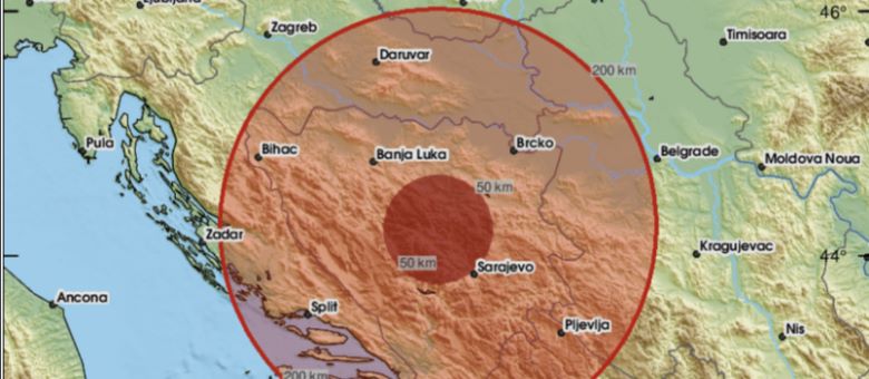 Zemljotres u BiH: Epicentar u blizini Zenice