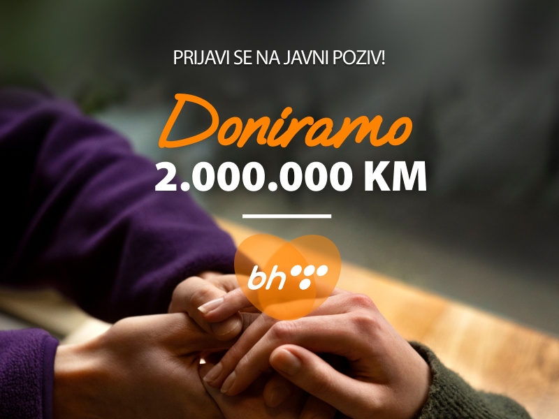 Javni oglas BH Telecoma za dodjelu donacija u iznosu od 2 miliona KM u 2024. godini