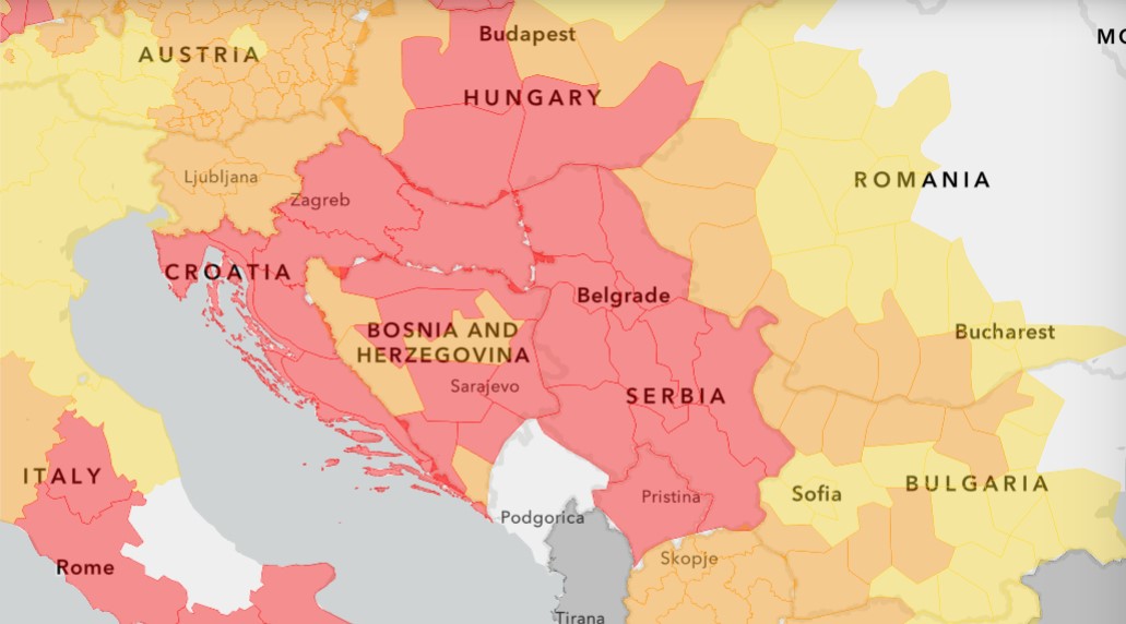 Upozorenje EU meteoalarma: Veći dio BiH u “crvenom” sljedeća dva dana, mogući kvarovi infrastrukture