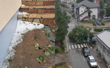 Nevrijeme praćeno ledom i jakim vjetrom pogodilo istočni dio BiH