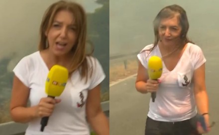 Novinarka RTL-a izvještavala o požaru u Dalmaciji, a onda ju je kanader zalio mlazom vode