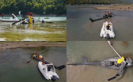 Helikopter Oružanih snaga BiH izvučen iz Jablaničkog jezera