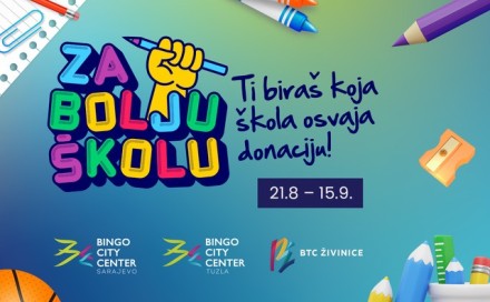 Projekat "Za bolju školu" u Bingo City Centrima ponovo donosi radost školarcima