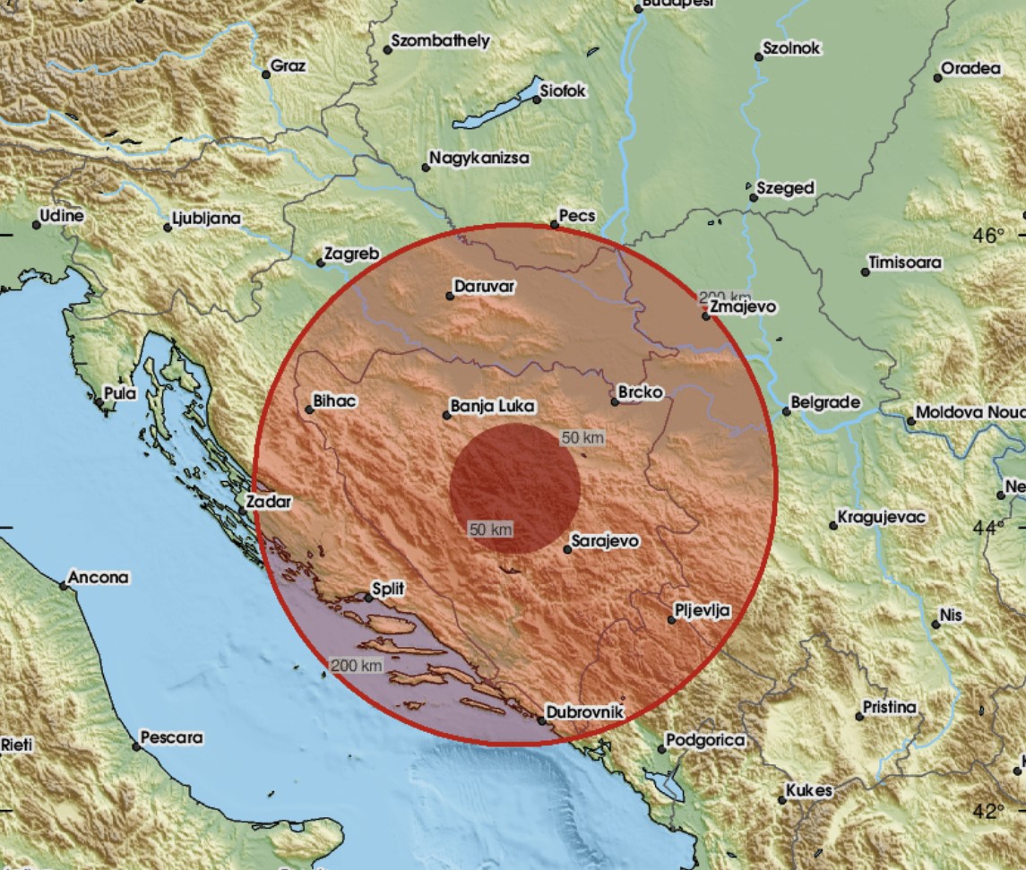 Zenicu pogodio zemljotres jačine  3,5 stepeni po Richteru