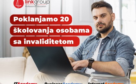 ITAcademy, BusinessAcademy i InternetAcademy poklanjaju 20 školovanja osobama sa invaliditetom