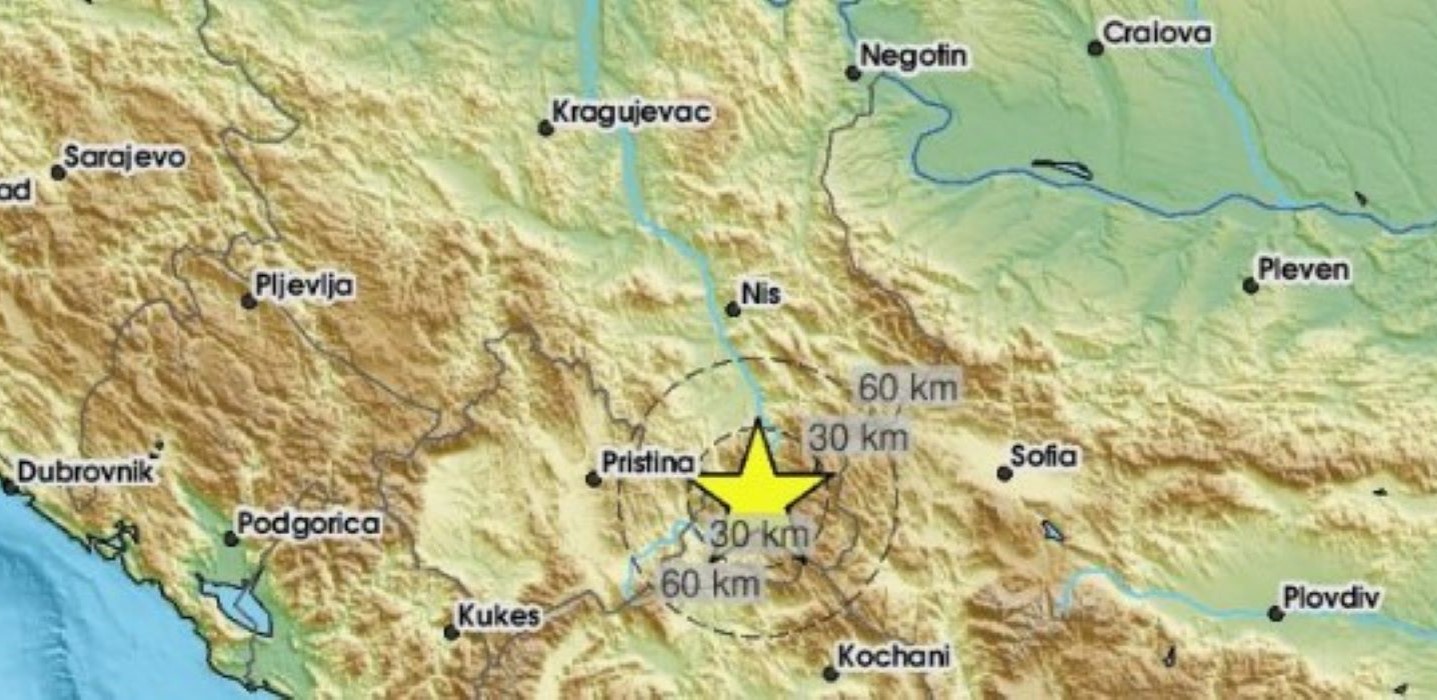 Srbiju pogodio zemljotres jačine 3,7 stepeni po Richteru